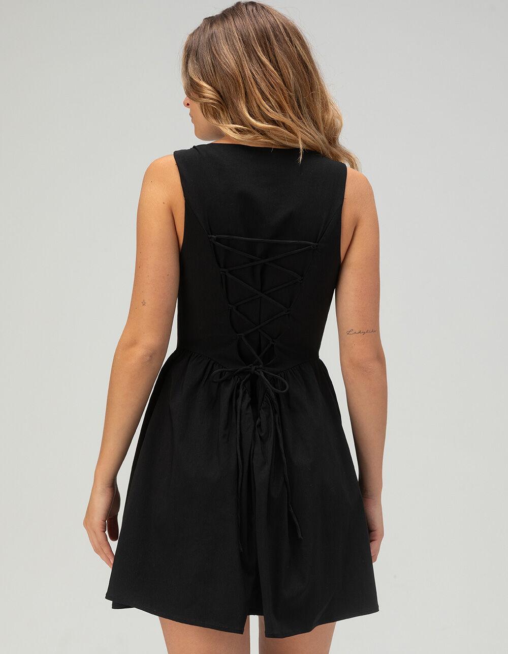 WEST OF MELROSE Fit And Flare Volume Womens Dress - BLACK Product Image