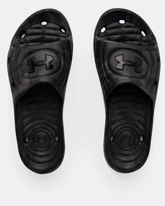 Men's Furry Logo Slide Sandals Product Image