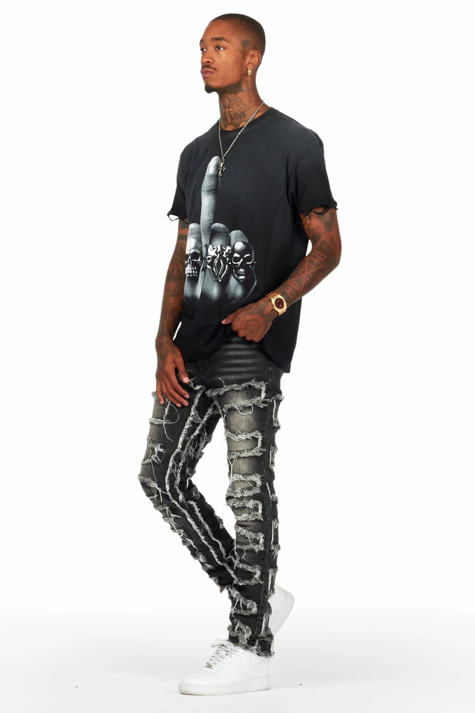 Shake Dark Grey  Slim Fit Jean Male Product Image