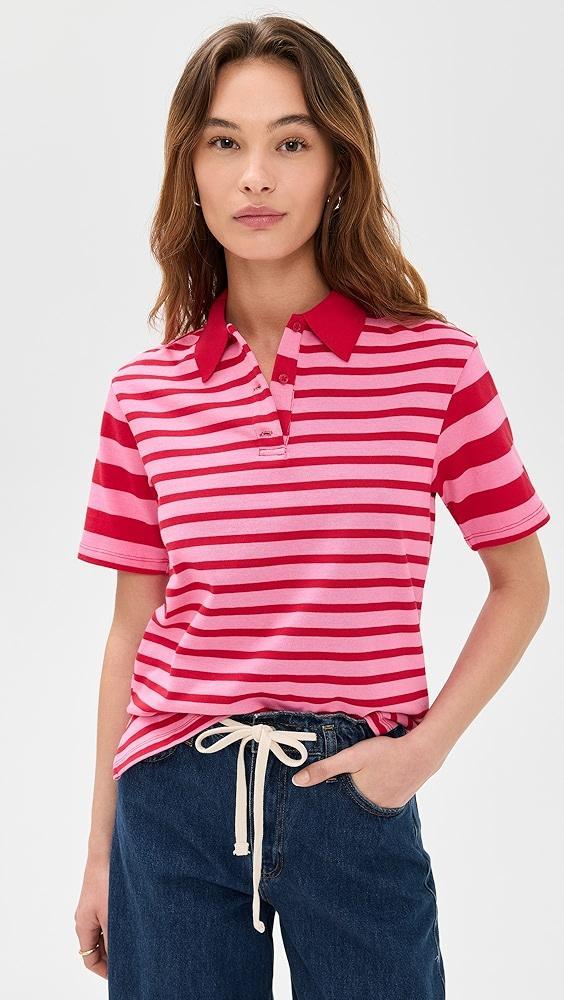 English Factory Stripe Short Sleeve Knit Top | Shopbop Product Image