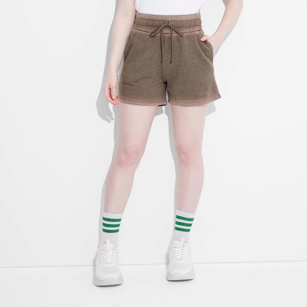 Womens Pull-On Perfect Fleece Shorts - Wild Fable Pewter M Product Image