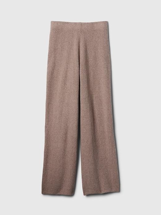 CashSoft Shaker-Stitch Sweater Pants Product Image