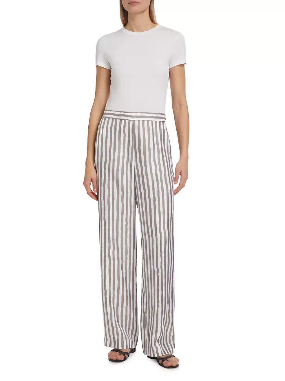 Striped Silk Pants Product Image
