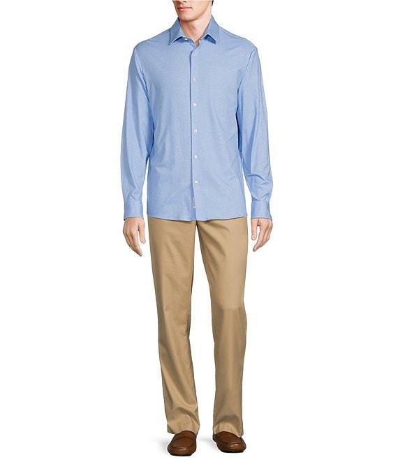 Hart Schaffner Marx State Street Essentials Albini 4FLEX Long Sleeve Solid Coat Front Shirt Product Image