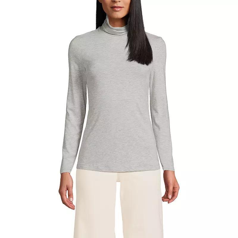 Womens Lands End Lightweight Fitted Turtleneck Product Image