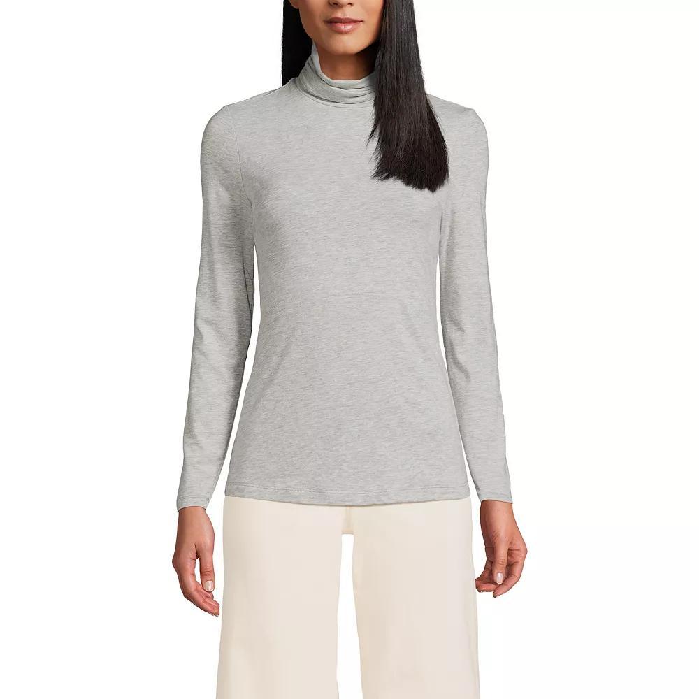 Womens Lands End Lightweight Fitted Turtleneck Product Image
