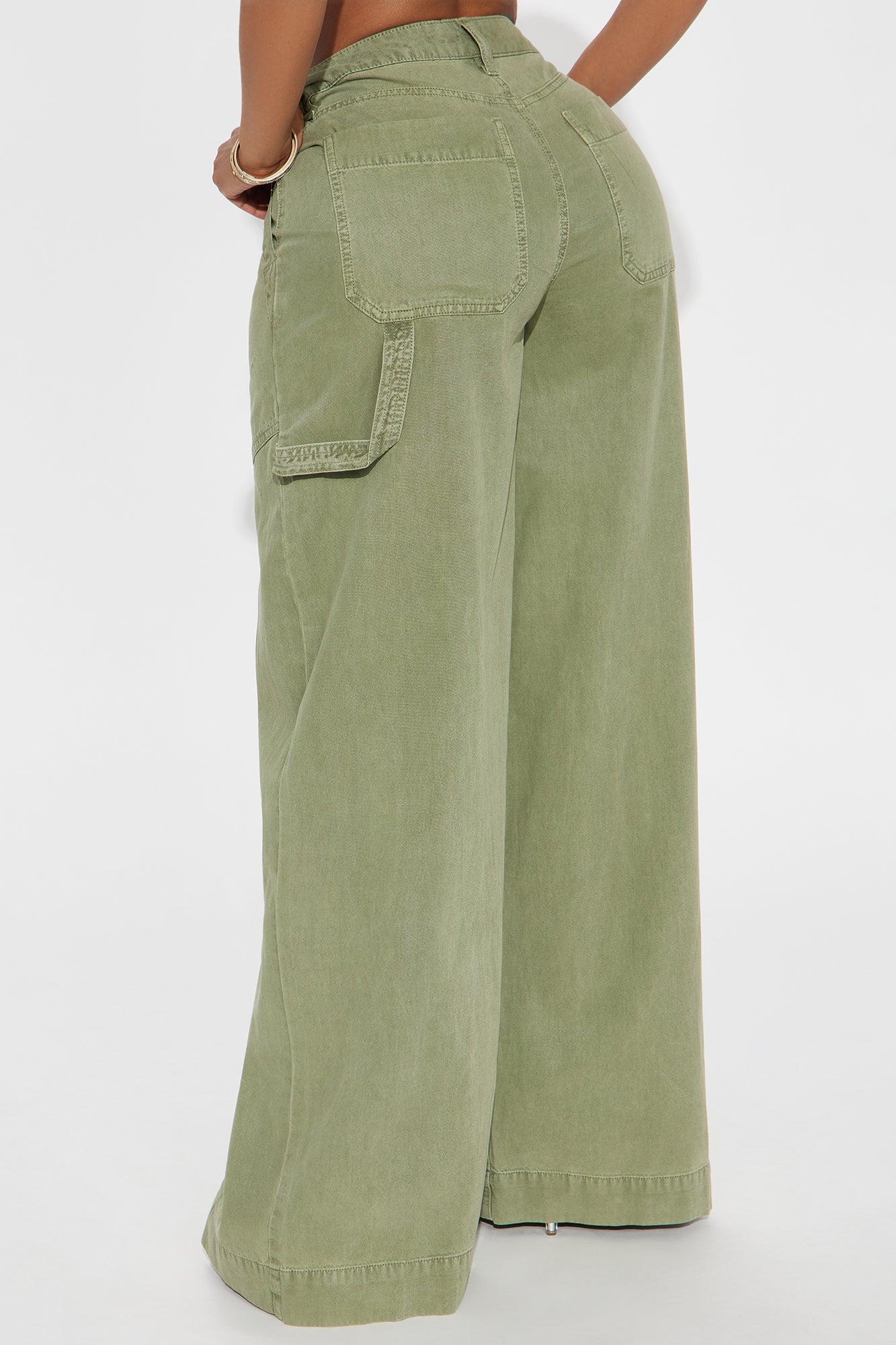 Aubrey Wide Leg Pant - Olive Product Image