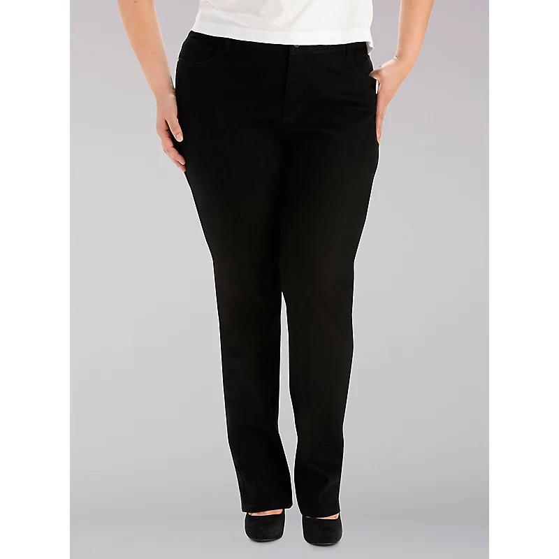 Plus Size Lee Instantly Slims Straight-Leg Jeans, Womens Product Image