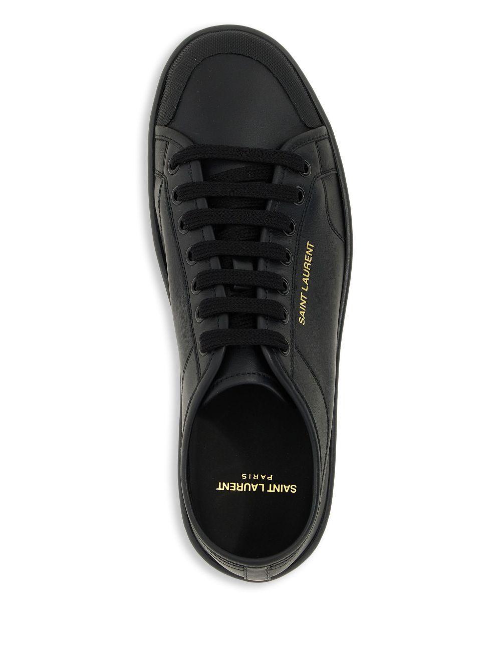 logo-detail leather sneakers Product Image