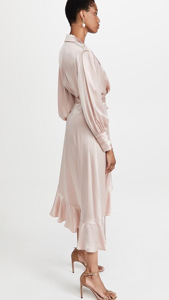 Zimmermann Silk Wrap Midi Dress | Shopbop Product Image