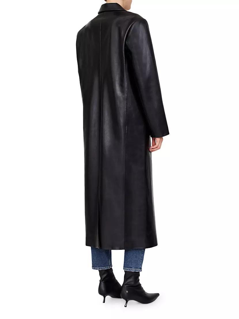 Quinn Leather-Blend Tailored Coat Product Image