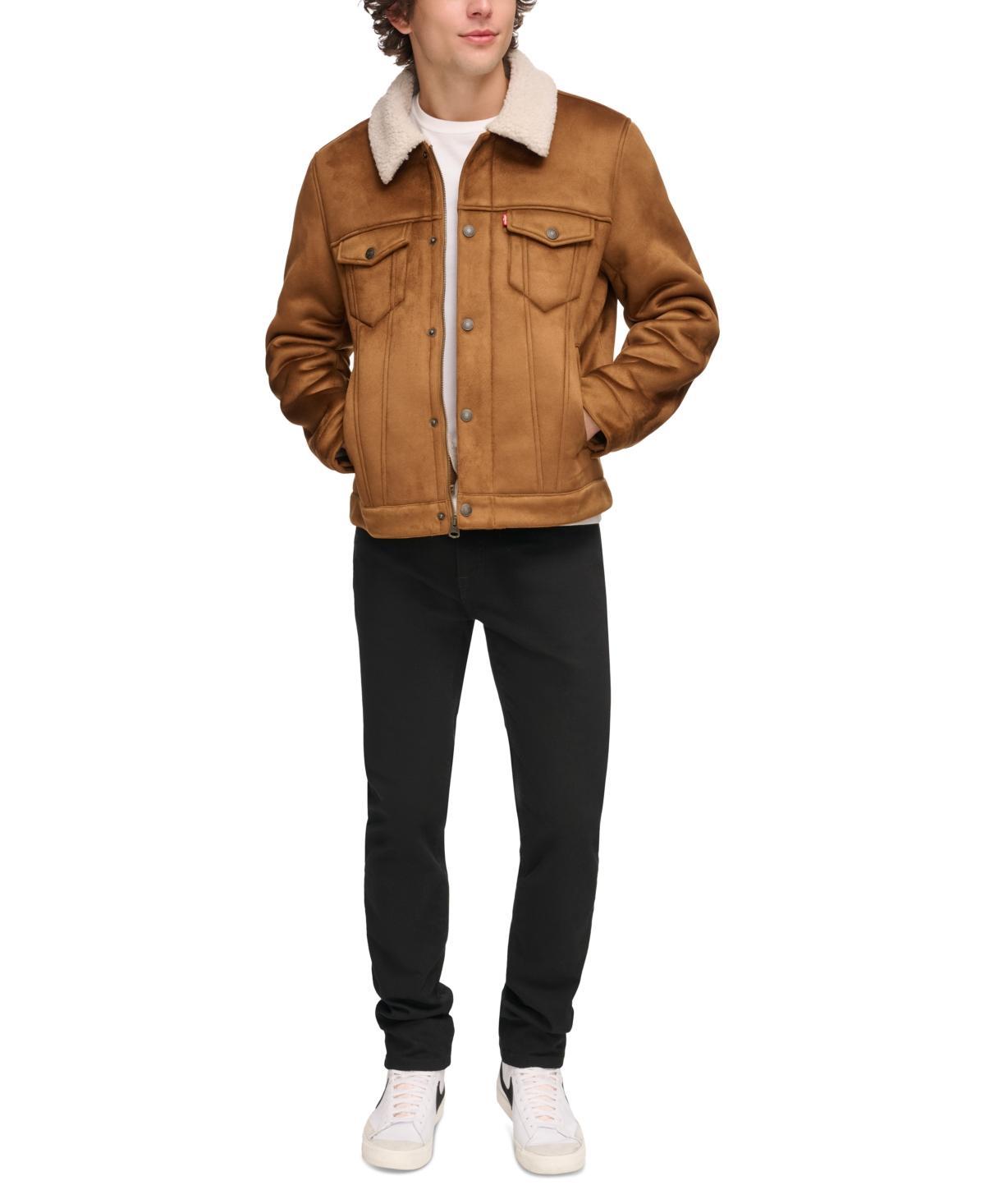 Men's Levi's® Faux-Shearling Trucker Jacket, Size: Large, Brown Product Image