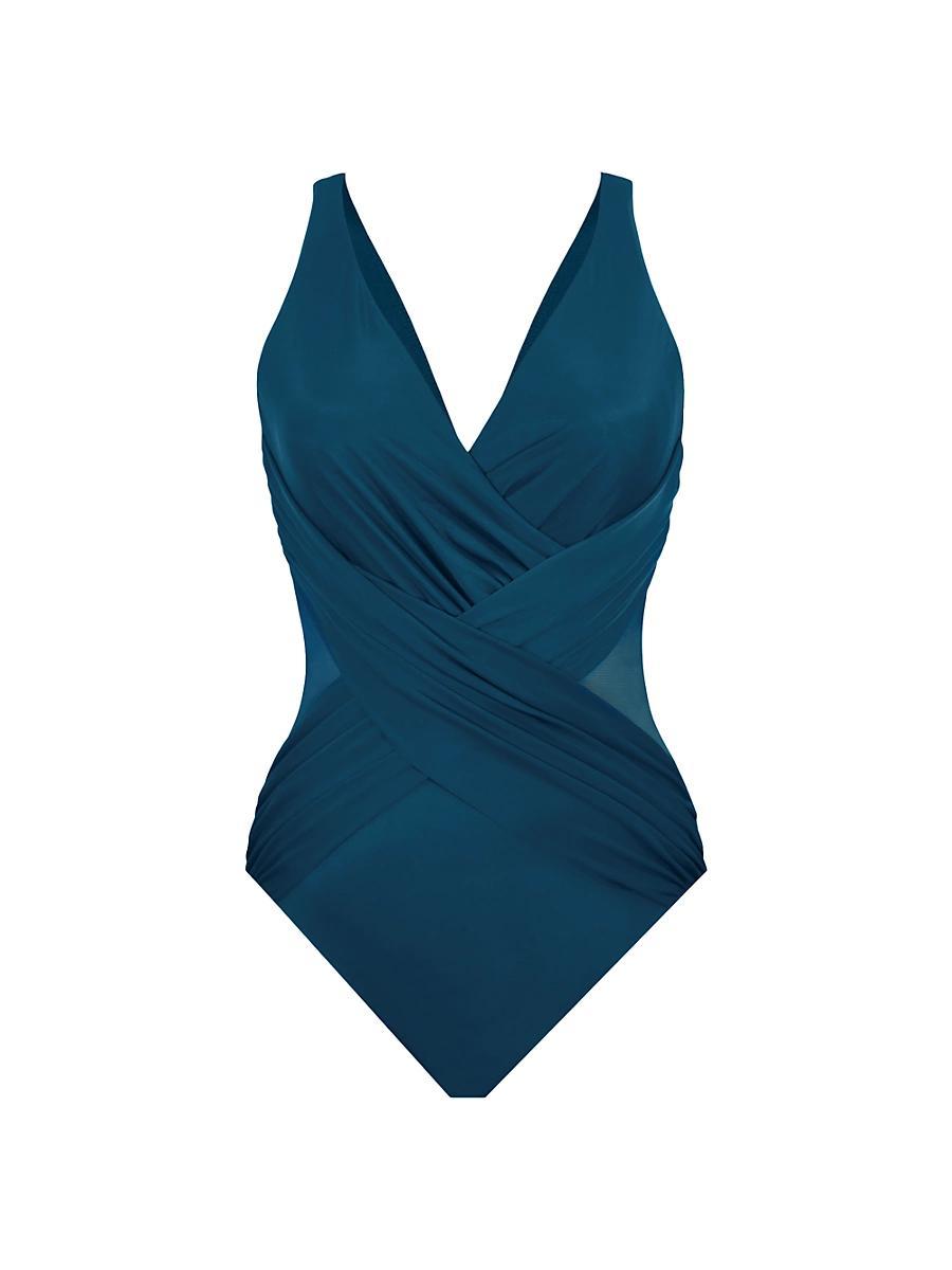 Miraclesuit Illusionists Crossover Mesh Inset One Piece Swimsuit Product Image