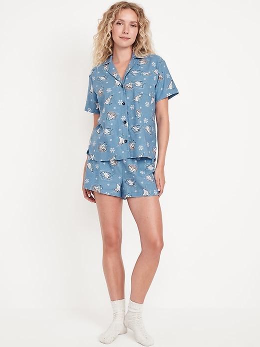 Printed Flannel Pajama Set for Men Product Image
