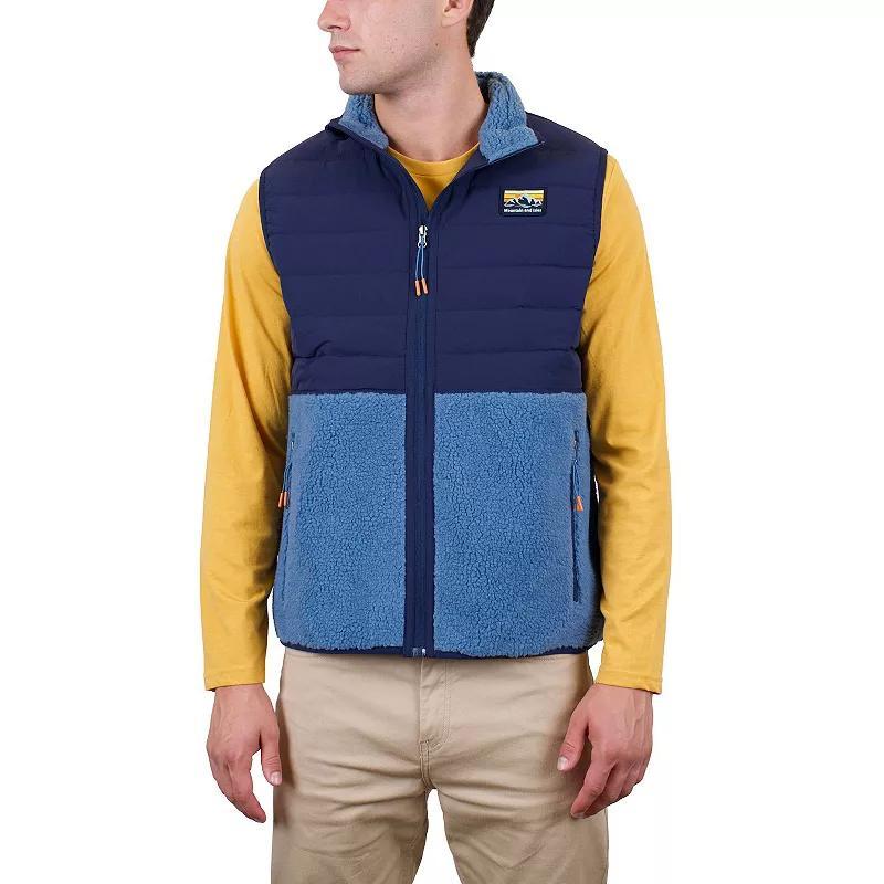 Men's Mountain and Isles Zip Front Vest, Size: Large, Teak Silver Blue Product Image