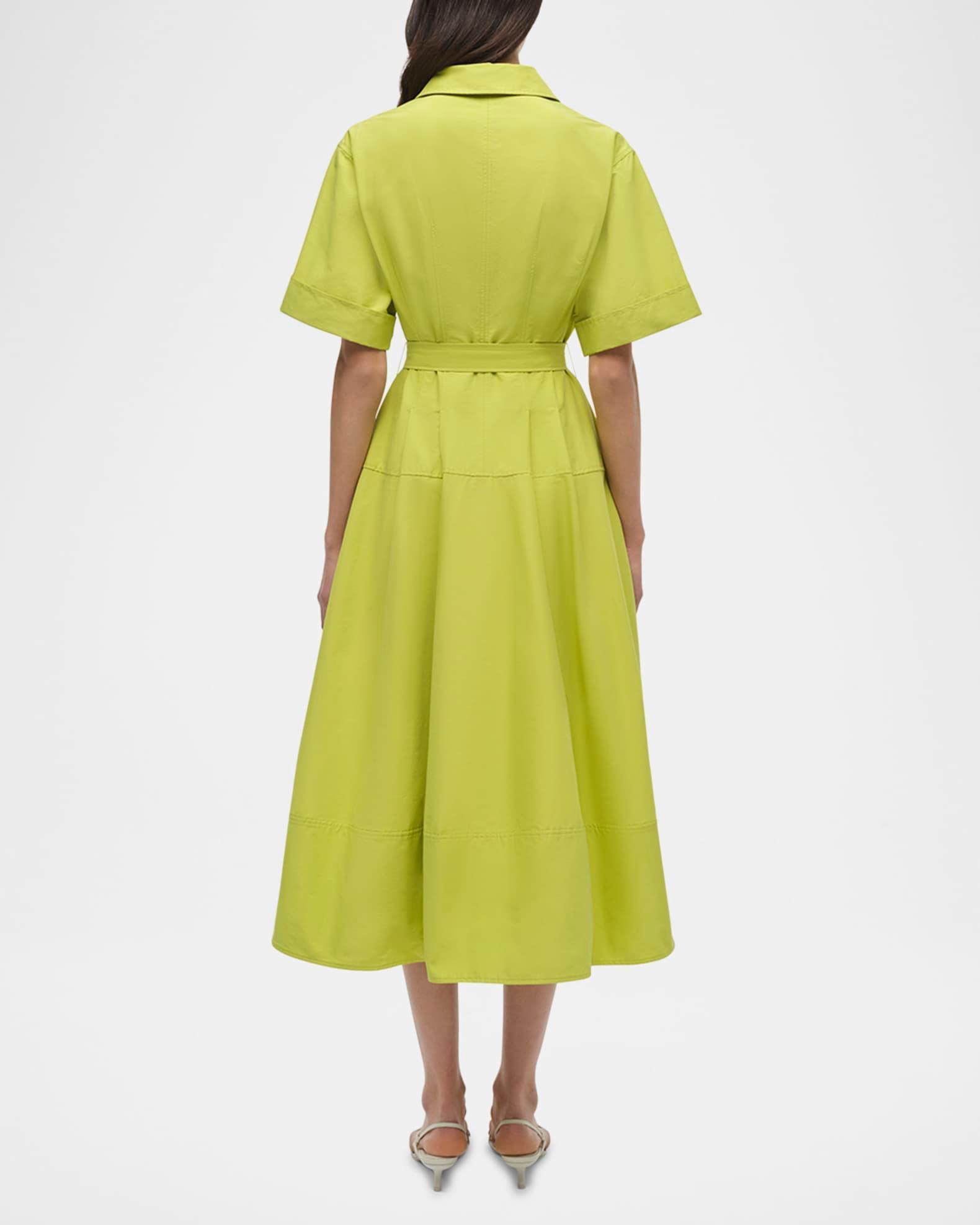 Deanna Short-Sleeve Belted Midi Dress Product Image