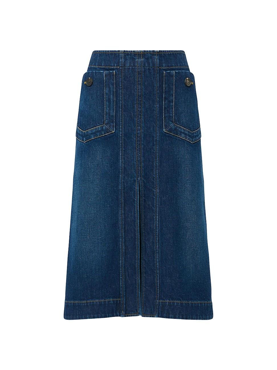 Womens Fernanda Stretch Denim Skirt Product Image