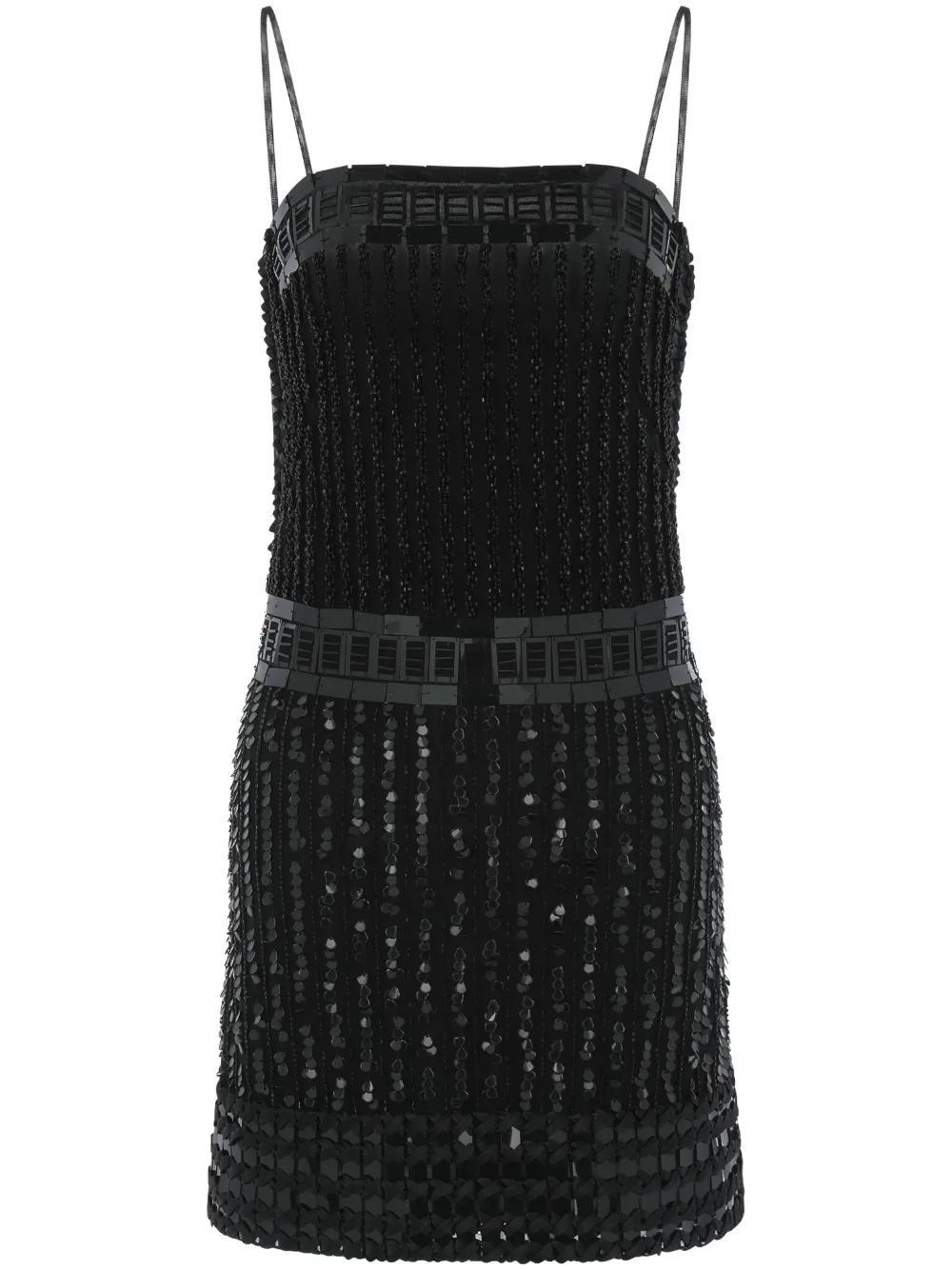 ALBERTA FERRETTI Sequin-embellished Mini Dress In Black Product Image