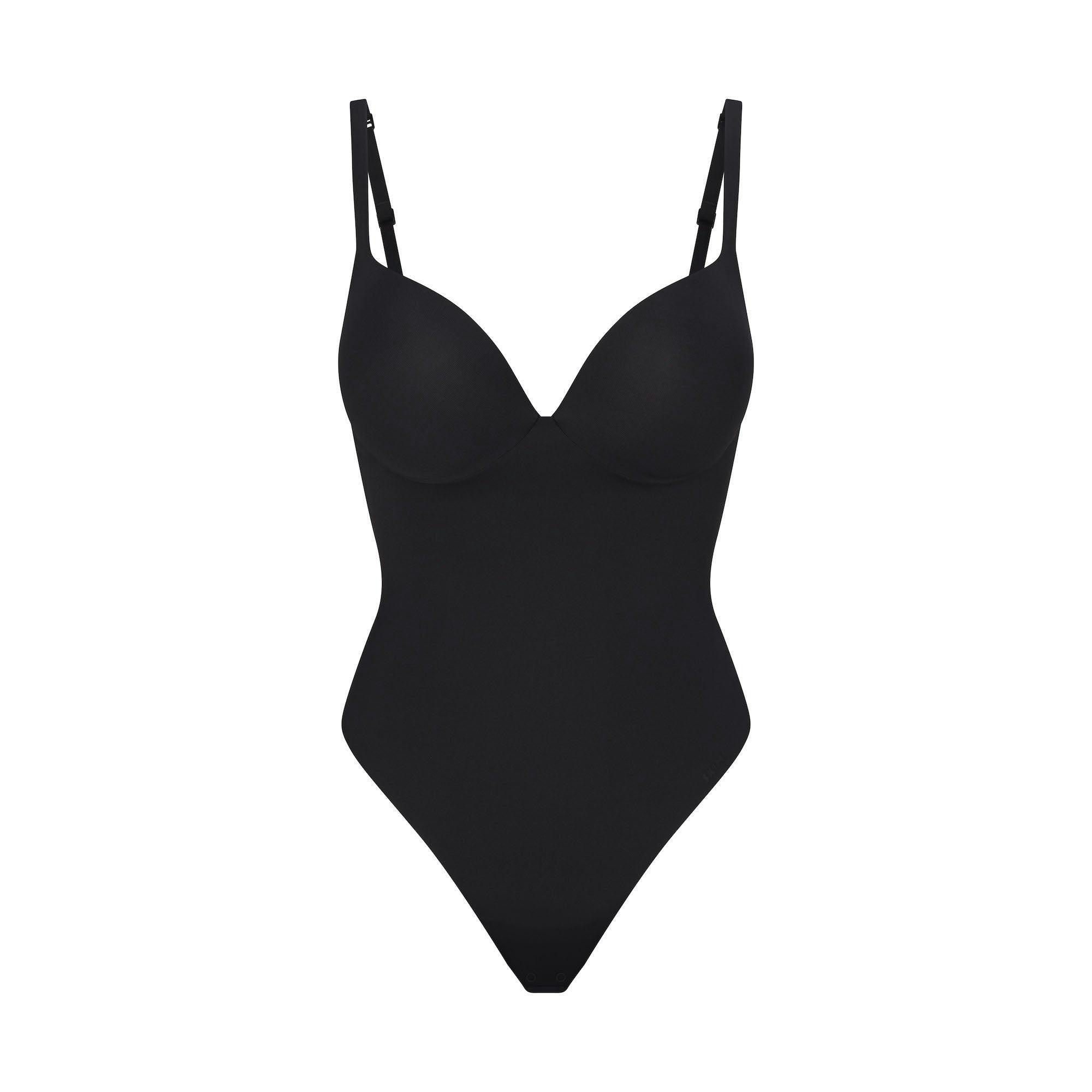 SKIMS ULTIMATE BODY PUSH-UP THONG BODYSUIT | ONYX Product Image