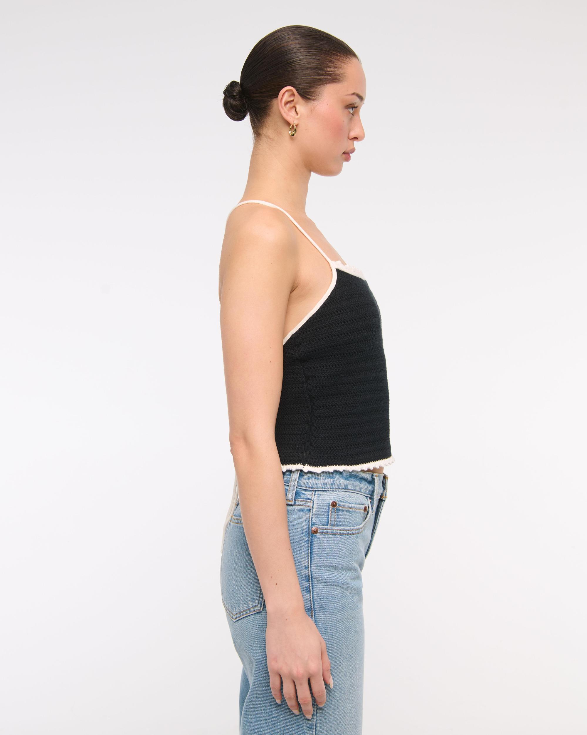 Crochet-Style Tie-Back Tank Product Image