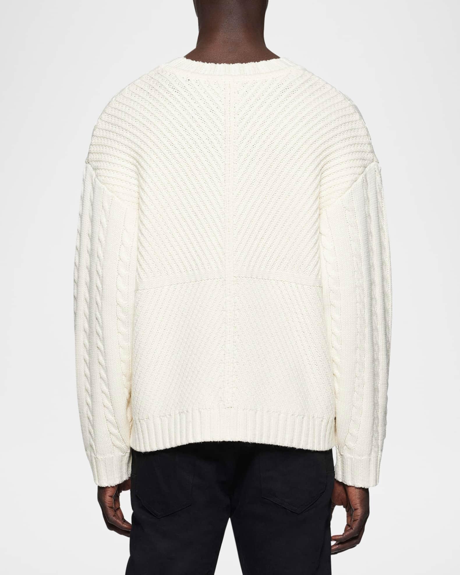 Mens Wool Cable Sweater Product Image