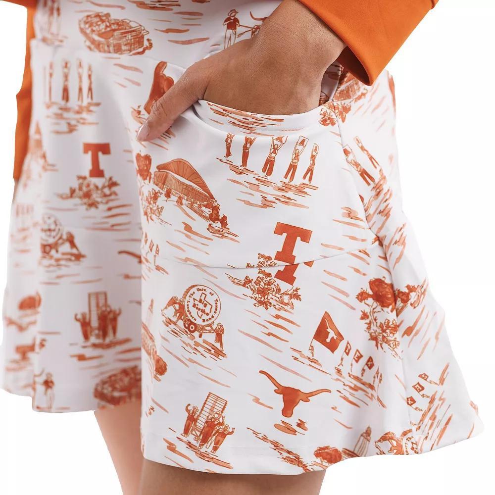 Women's Smith & Quinn White/Texas Orange Texas Longhorns Tailgate Collection Molly Skort, Size: XS Product Image
