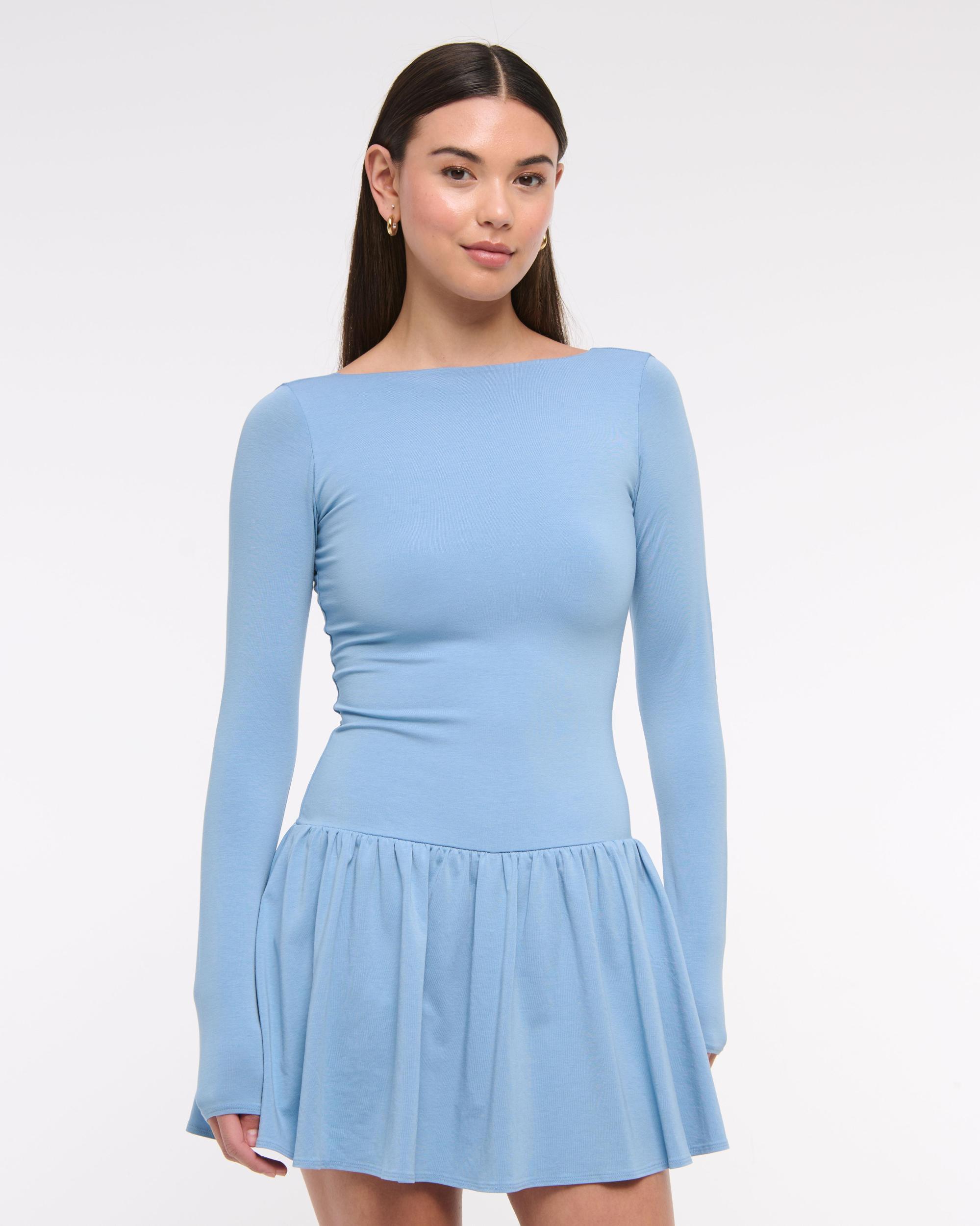 Drop-Waist Knit Skort Product Image