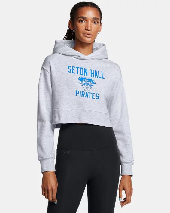 UA Rival Fleece Collegiate Womens Cropped Hoodie Product Image