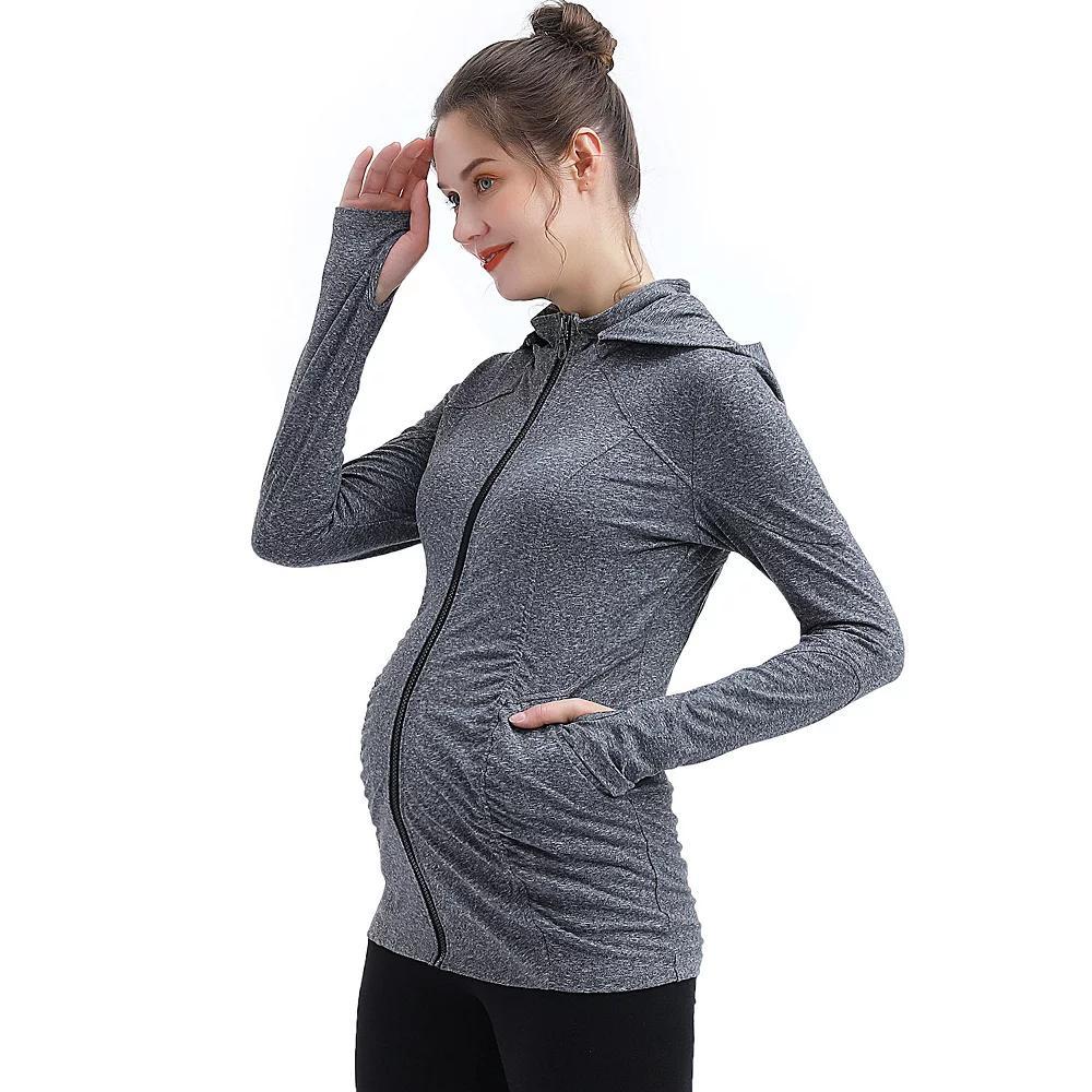 Maternity Pokkori Detachable Hood Performance Jacket, Women's, Size: Small-Mat, Grey Product Image