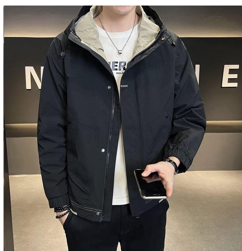 Hooded Zip-Up Windbreaker Product Image