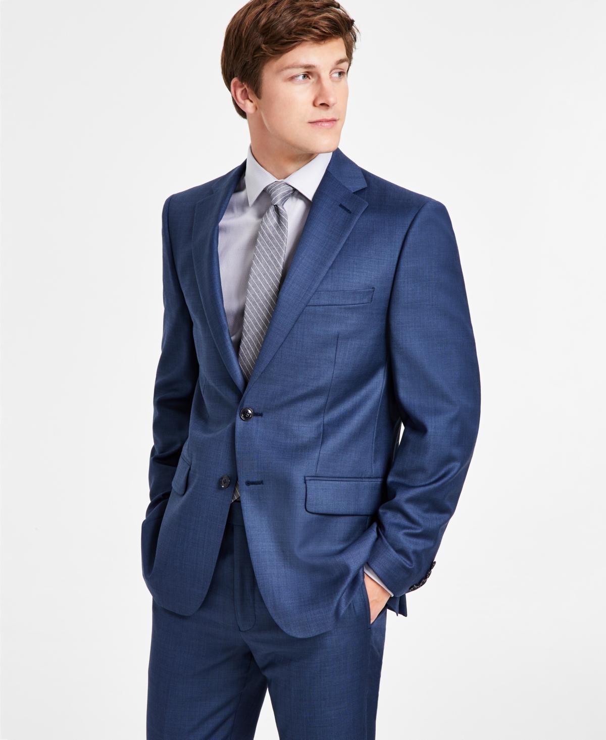 Calvin Klein Men's Slim Fit Heather Grey Suit Jacket - Grey - 44 long Product Image