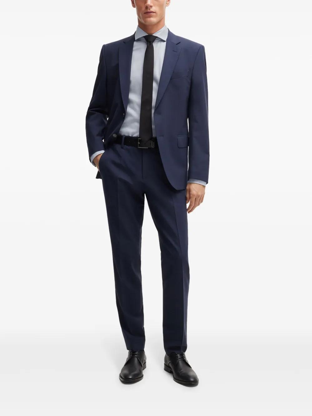 HUGO BOSS Slim-fit Shirt In Structured Cotton In Light Blue Product Image