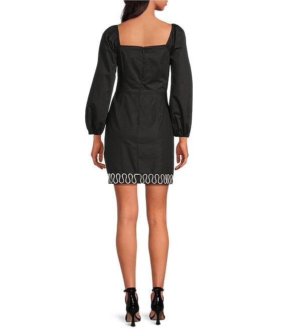 Lucy Paris Cartagena Embroidered Long Sleeve Mini Dress Product Image