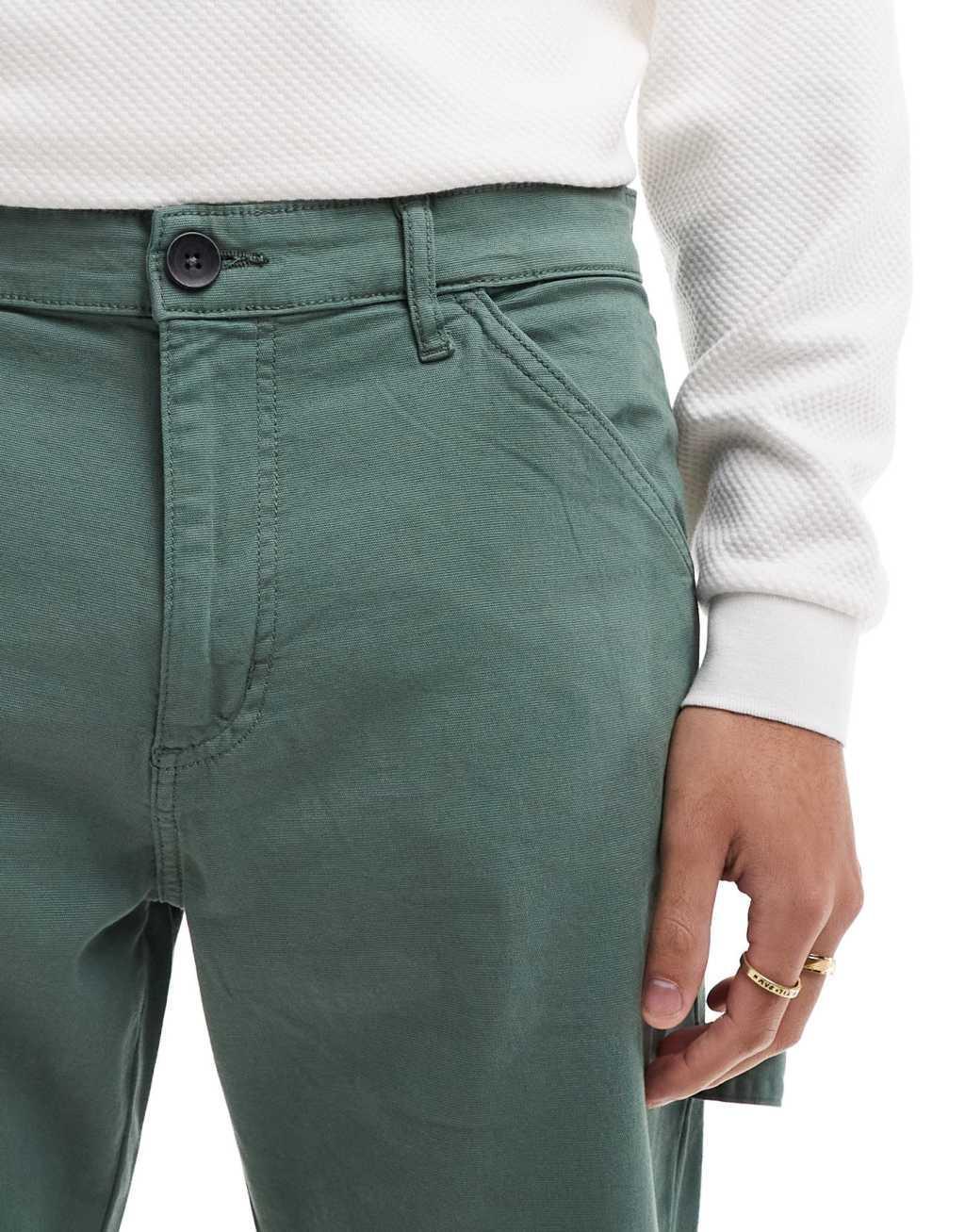 ONLY & SONS loose fit pants in sage green Product Image