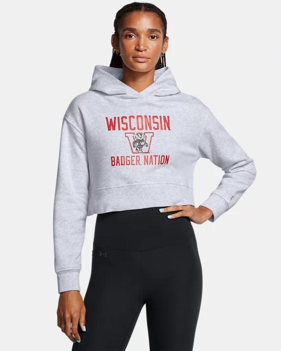 UA Rival Fleece Collegiate Womens Cropped Hoodie Product Image