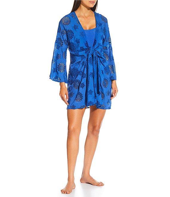 Antonio Melani Eyelet Front Knot Dress Swim Cover-Up Product Image