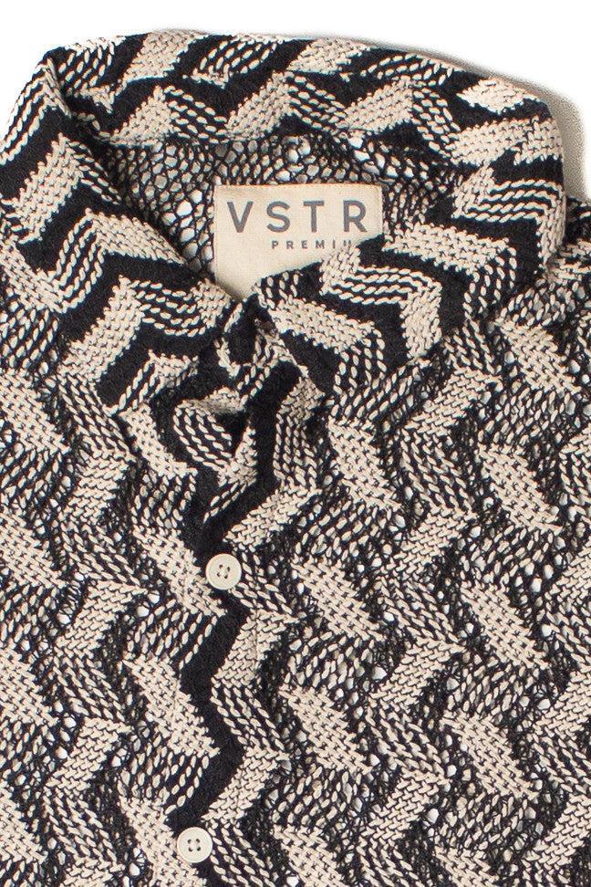 Zigzag Cabana Knit Button Up Shirt Product Image