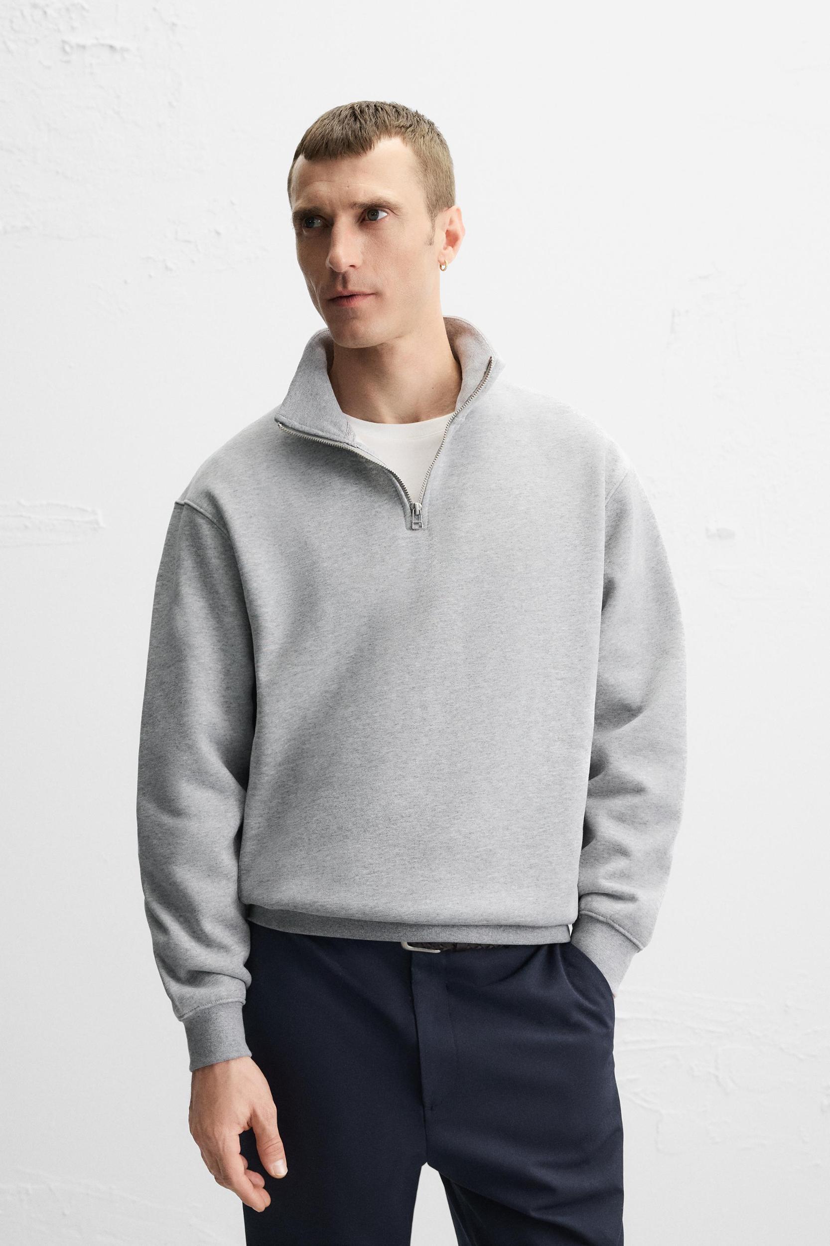 BASIC QUARTER ZIP SWEATSHIRT Product Image