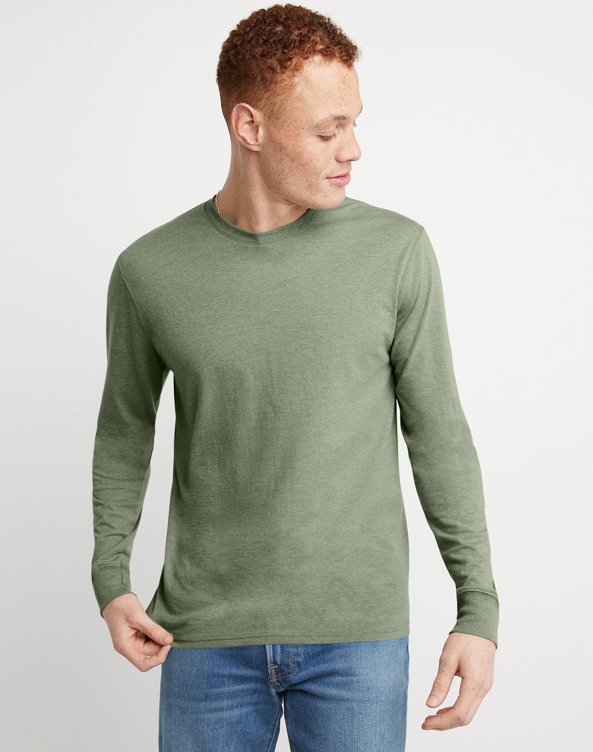 Mens Hanes OriginalsLong Sleeve Tri-BlendTee Product Image