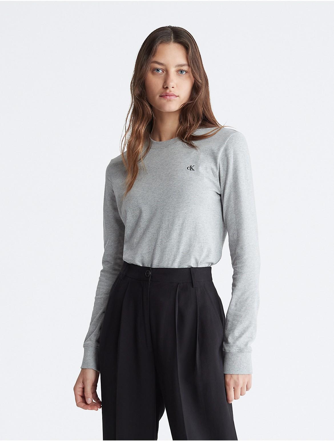 Calvin Klein Women's Archive Logo Long Sleeve T-Shirt - White - L Product Image