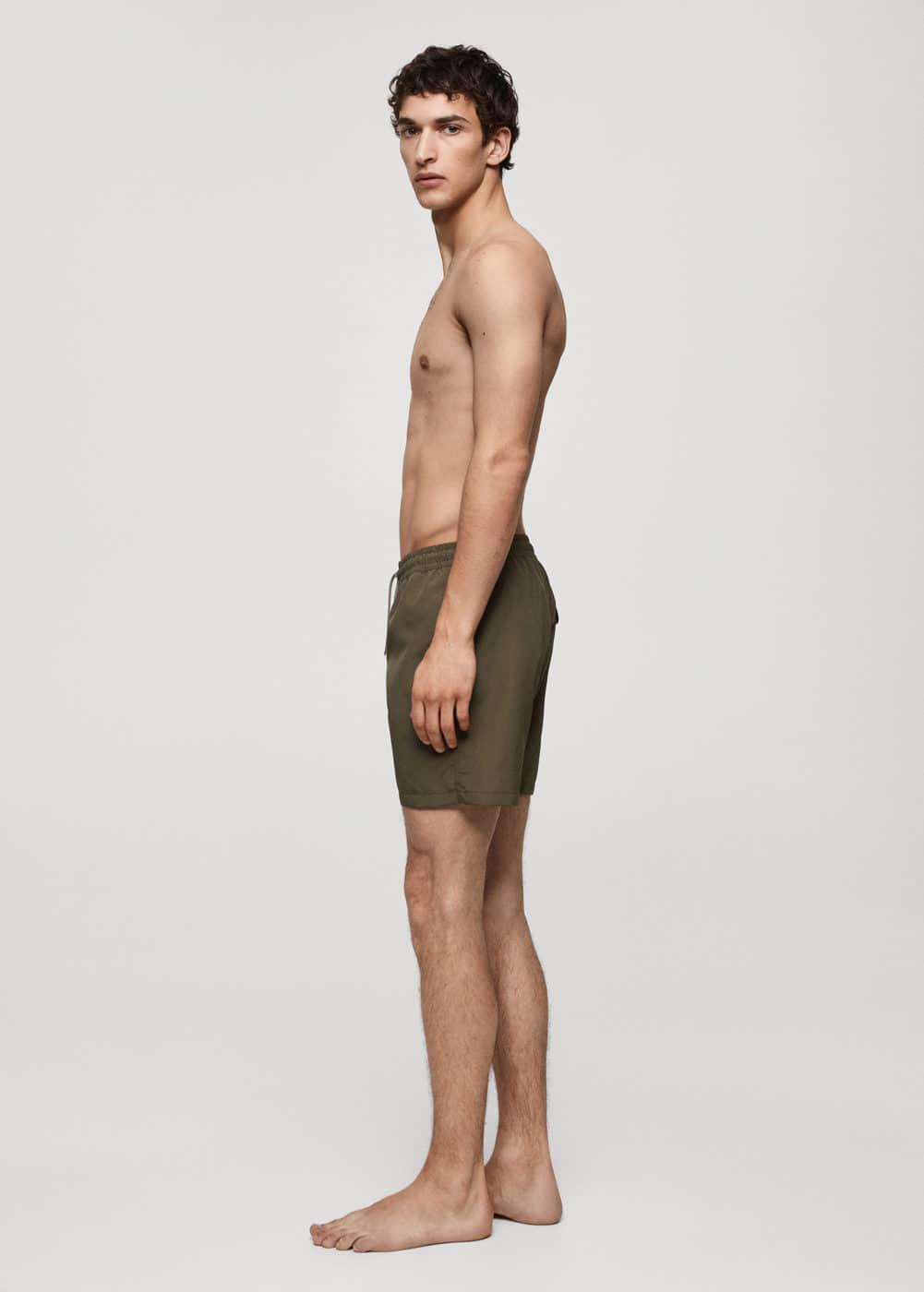 Plain lace swimsuit - Men | MANGO USA Product Image