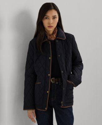 Lauren Ralph Lauren Womens Quilted Velboa-Lined Coat Product Image