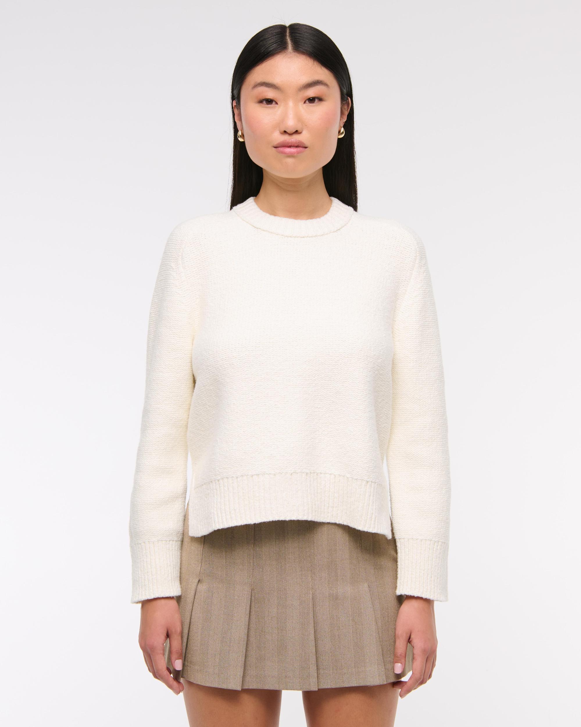 The A&F Madeline Textural Crew Sweater Product Image
