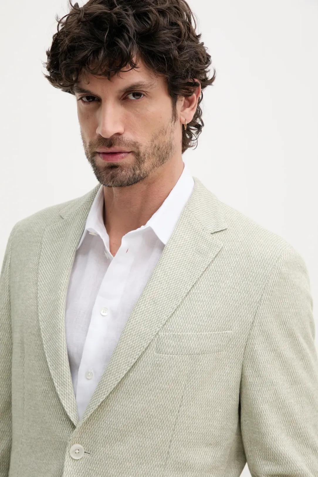 Boss Regular-fit Linen Blend Blazer Product Image