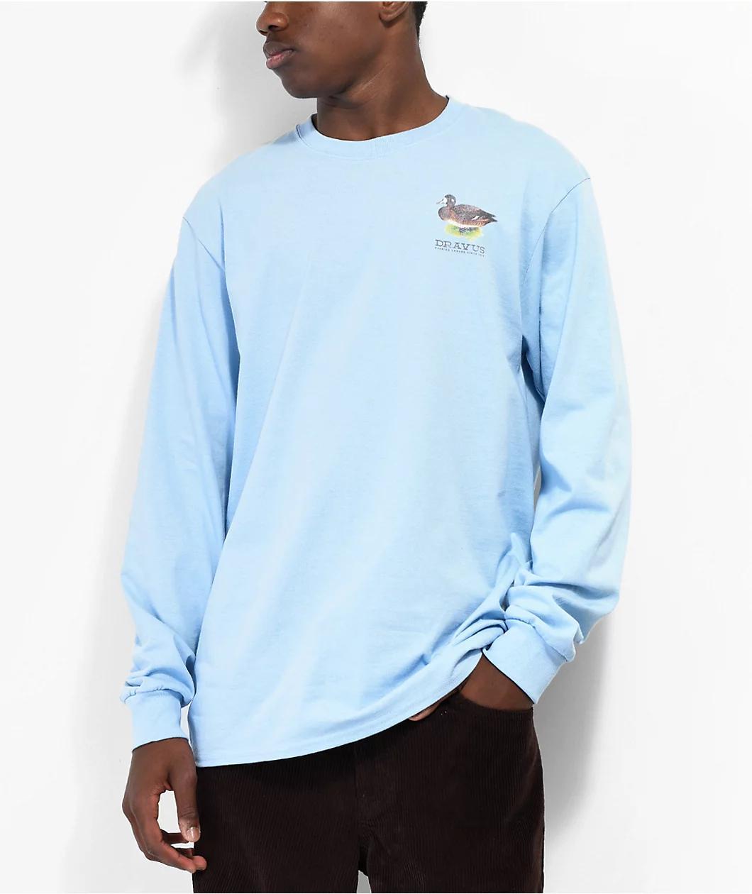 Dravus Ducking Around Blue Long Sleeve T-Shirt Product Image