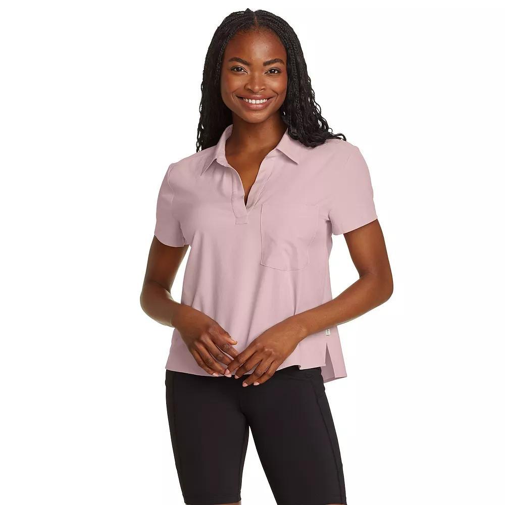Women's Eddie Bauer Departure Collared Tee, Size: XL, Light Purple Product Image