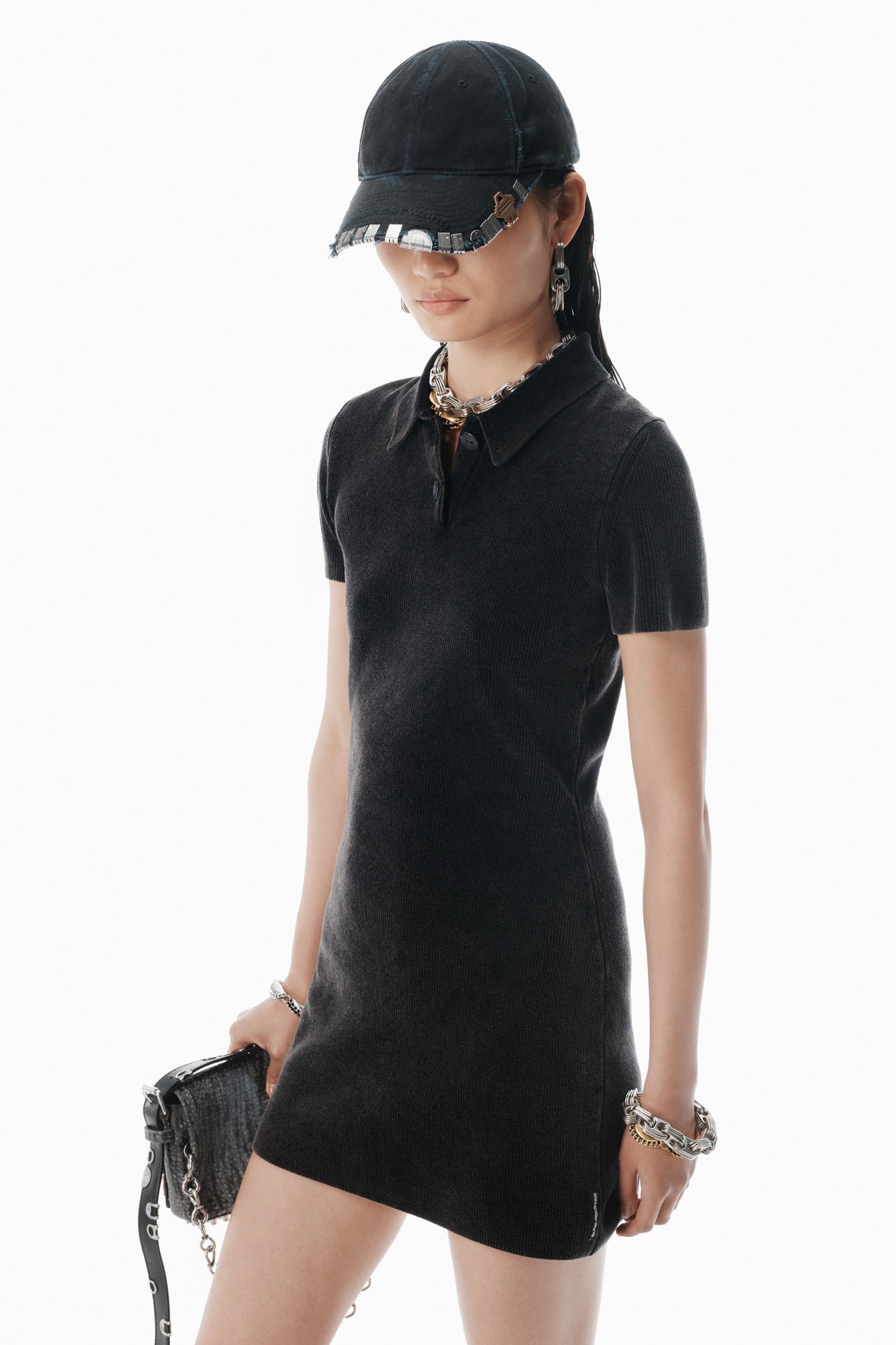Black Cotton-blend Chenille Minidress Product Image