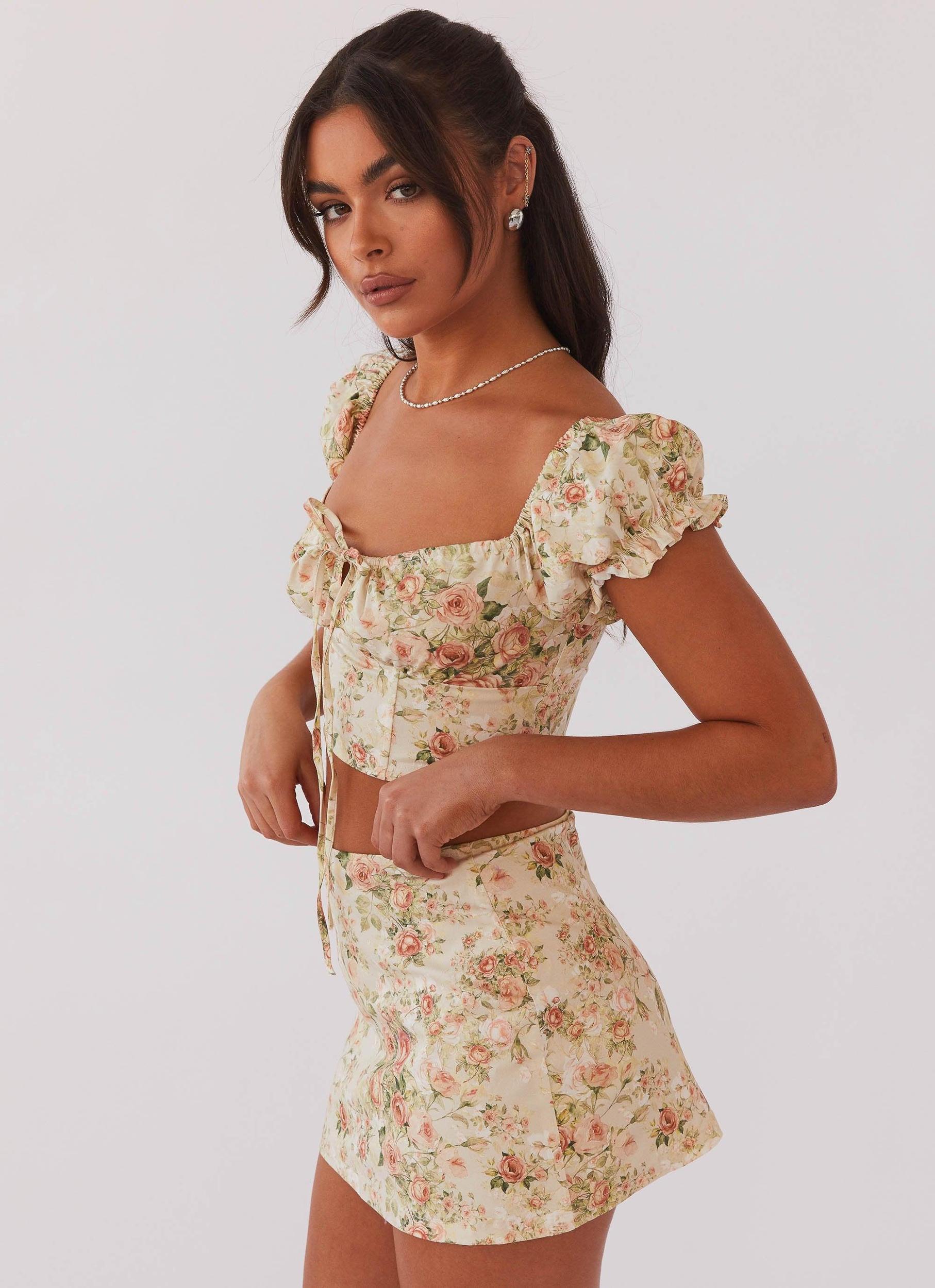 About Time Mini Skirt - Vintage Rose Product Image