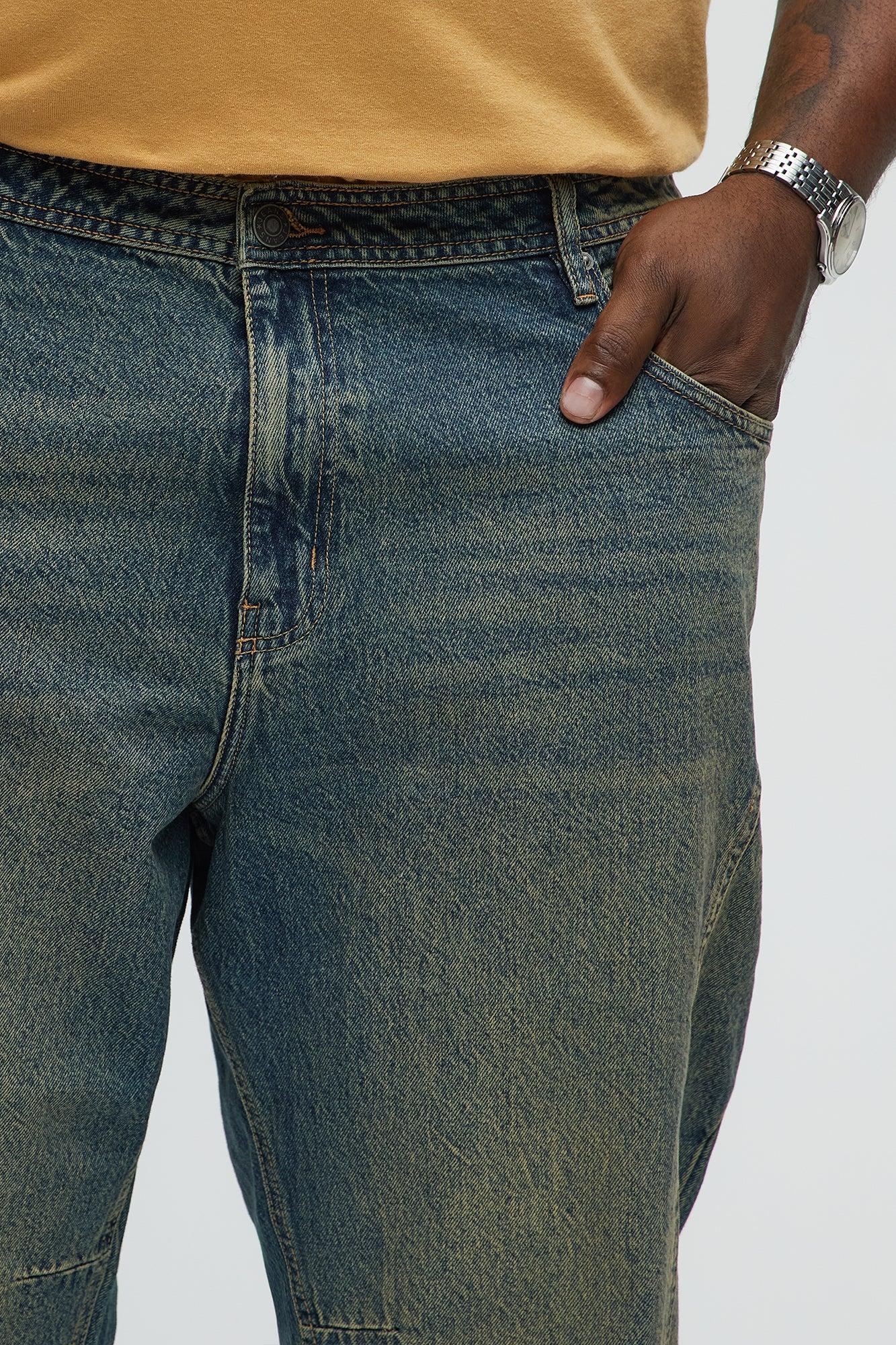 In The Middle Paneled Stacked Slim Flare Jeans - Vintage Blue Wash Product Image