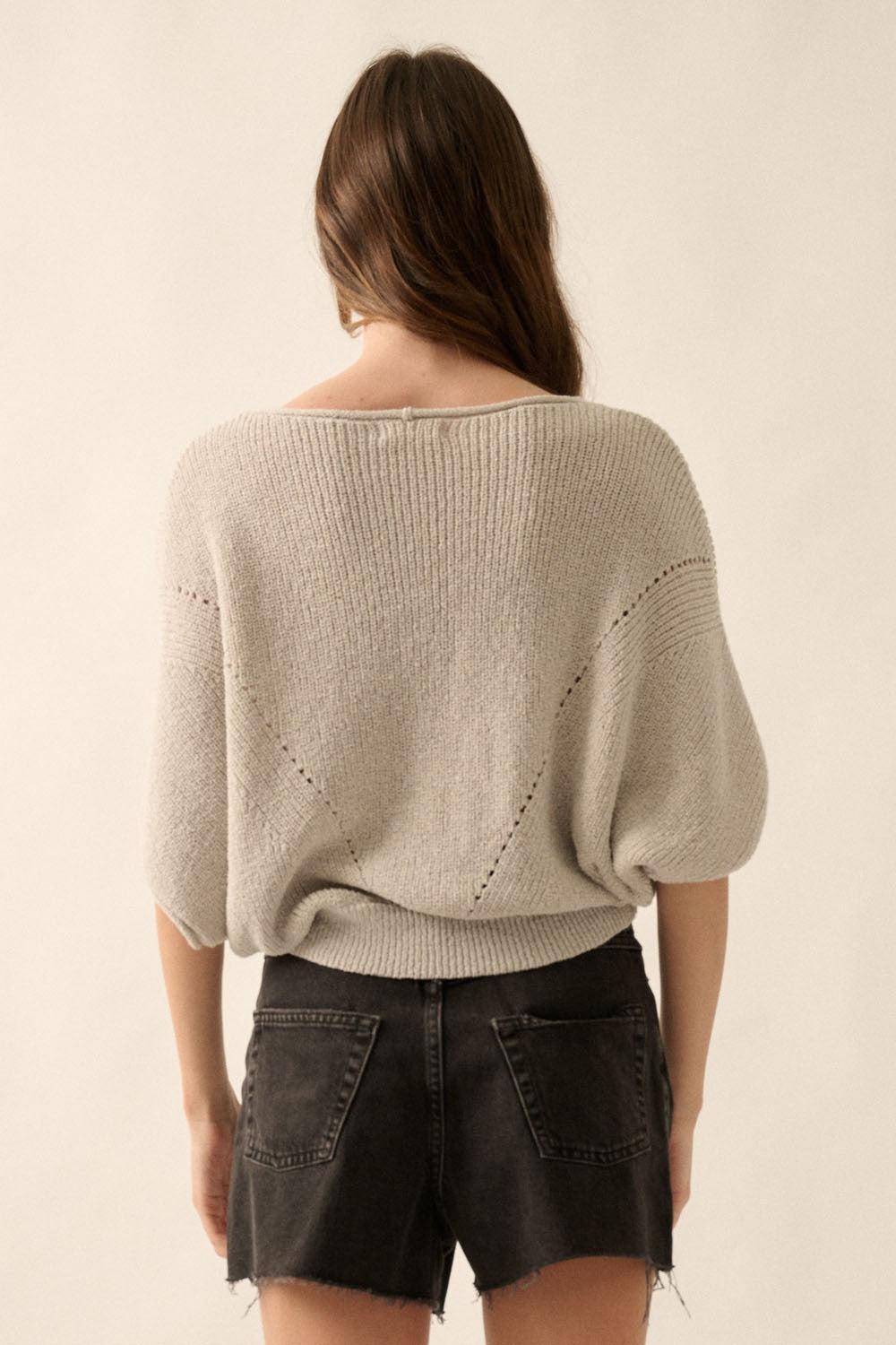 Relaxed Knit Dolman Sleeve Top Product Image